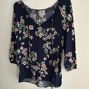 St. John’s Bay size small blouse with floral print